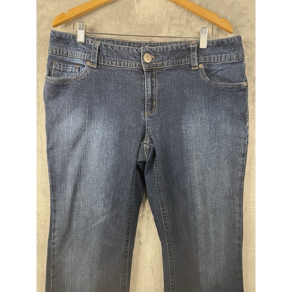 Liz Claiborne Axcess‎ Jeans Womens 16 Blue Dark Wash Classic Stretch Waist